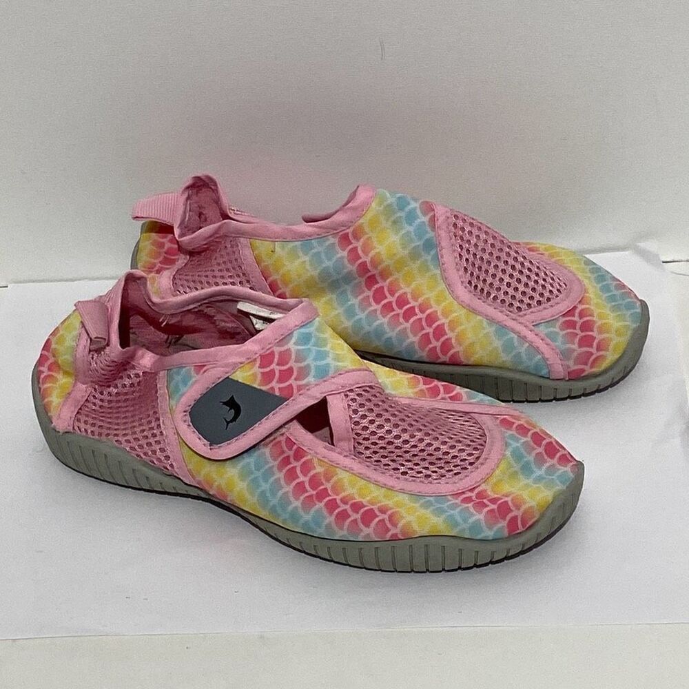 Real Legends Kid's‎ Pink Scales Pattern Mermaid Marina Water Shoes Size 13